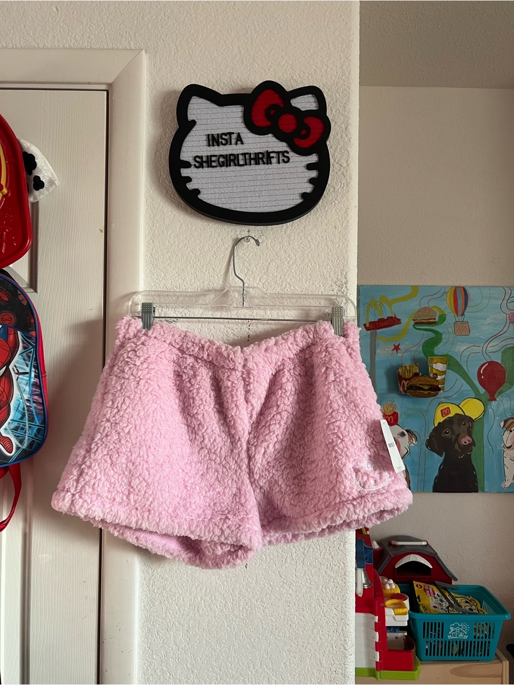 hello kitty fuzzy shorts